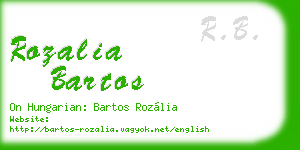 rozalia bartos business card