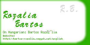 rozalia bartos business card
